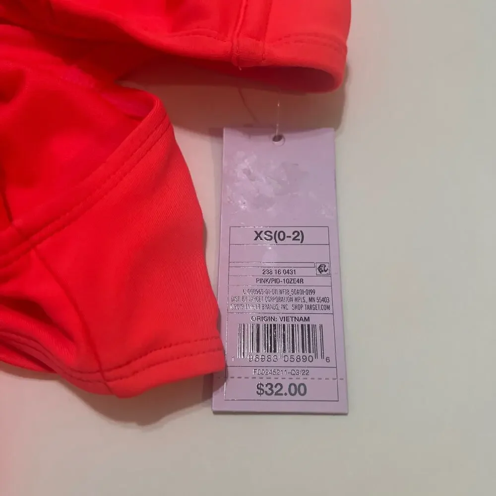 Wild Fable Cross Front Halter One Piece Swimsuit Coral NWT Size XS - Picture 6 of 6